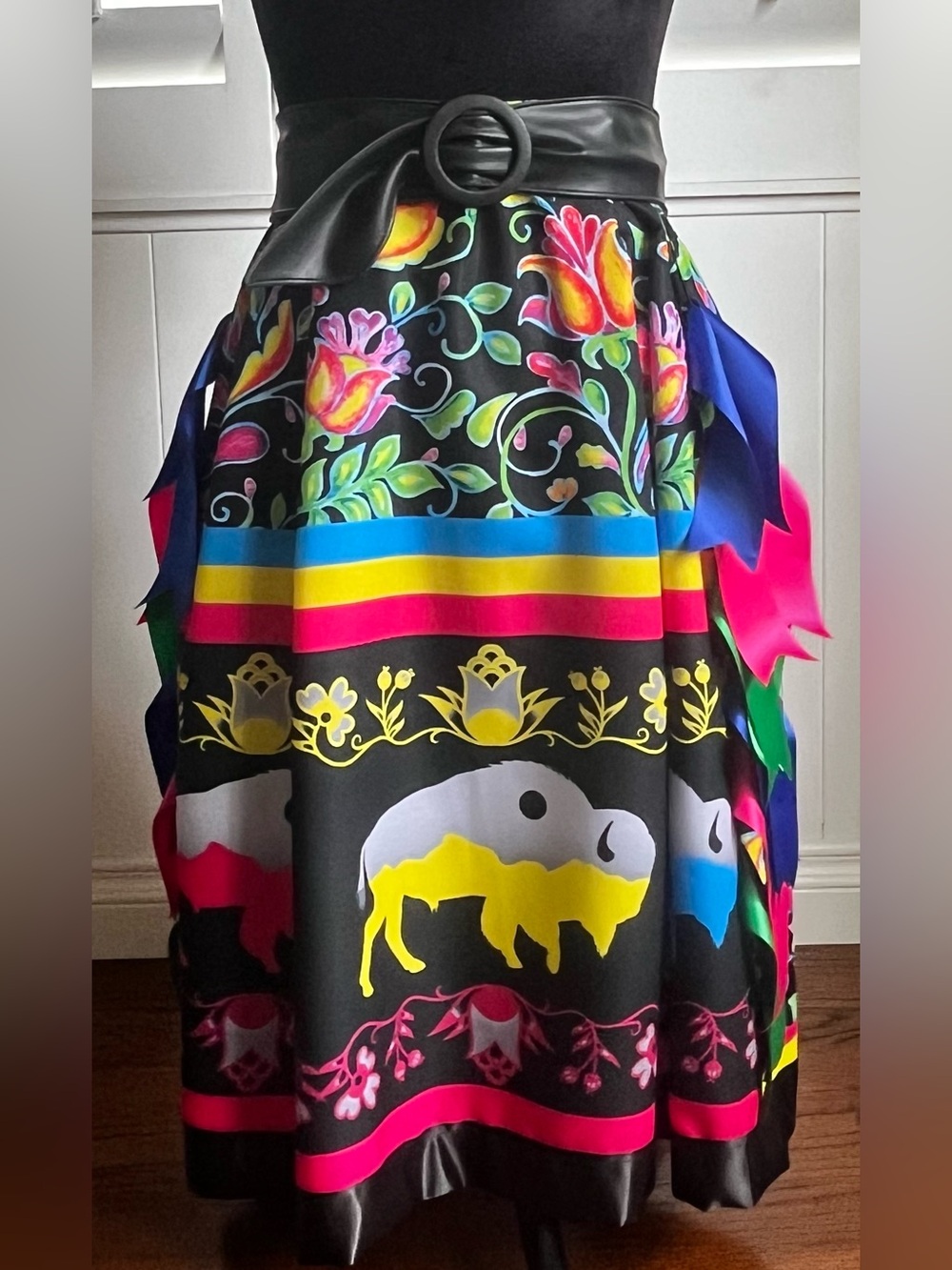 First Nation - Native American Buffalo Ribbon Skirt